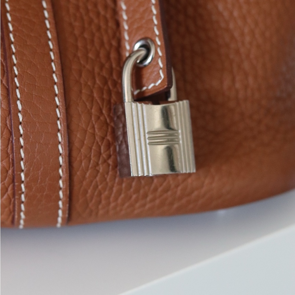 Hermes Picotin Lock‎ 22 MM Gold Clemence Palladium Hardware - Picture 10 of 15